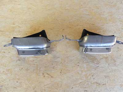 BMW Exhaust Tips Chrome (Left and Right Set) 51127195405 09-15 F01 740i 750i Hybrid 7